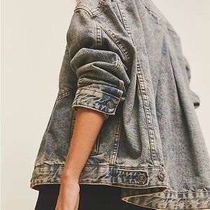 FREE PEOPLE Denim Swing Jacket